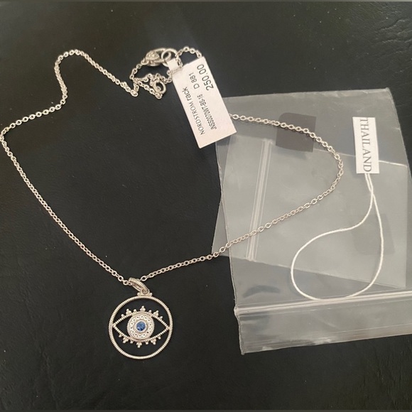 Judith Ripka Evil Eye Pendant with blue spinel stone - Picture 6 of 6